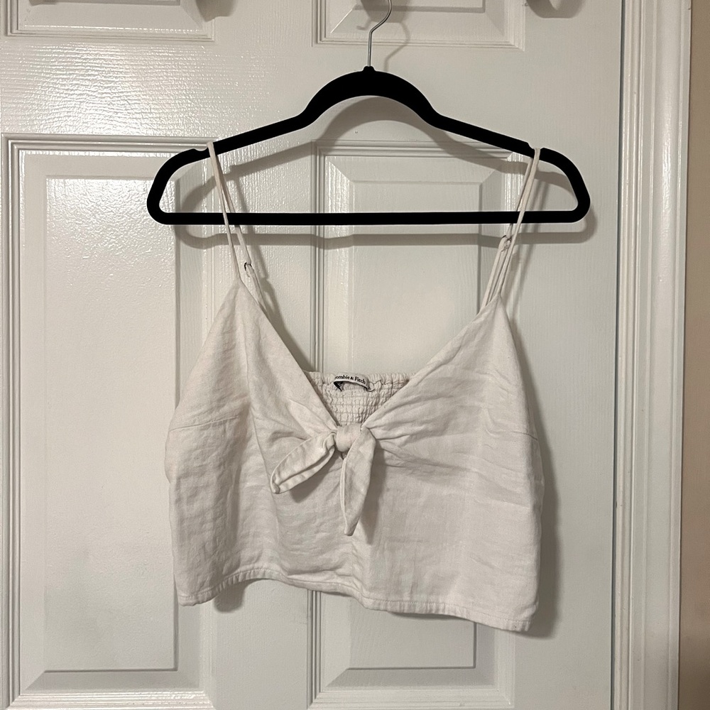 Abercrombie and Fitch Linen Cropped Tank